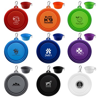 Large Collapsible Silicone Pet Bowl